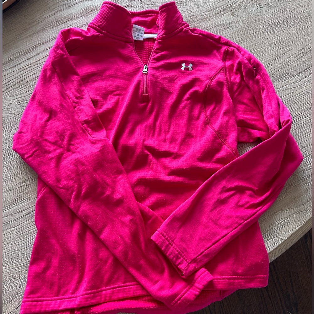 Under Armour W med, pink fleece layer